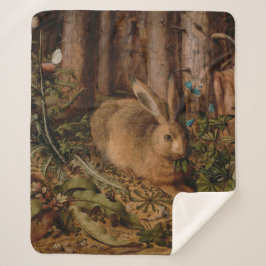 A Hare in the Forest (door Hans Hoffmann) Sherpa Deken