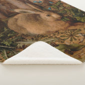 A Hare in the Forest (door Hans Hoffmann) Sherpa Deken (3/4)