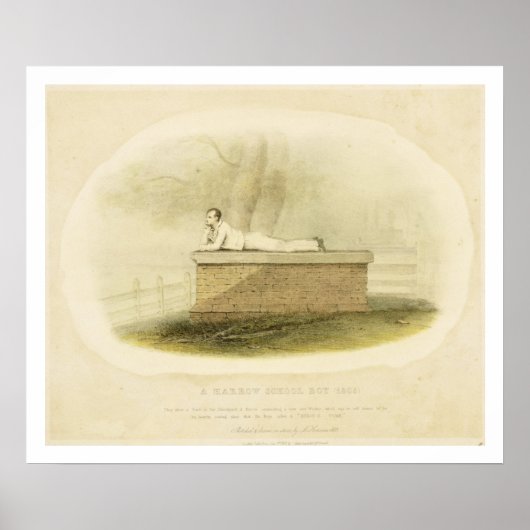 A Harrow School Boy (1805) - Lord Byron (1788-1824 Poster (Voorkant)