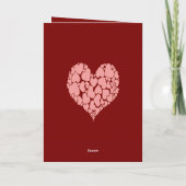  A Heart Of Hearts Romantic Design Monotone Pink Kaart (Achterkant)
