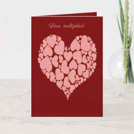  A Heart Of Hearts Romantic Design Monotone Pink Kaart