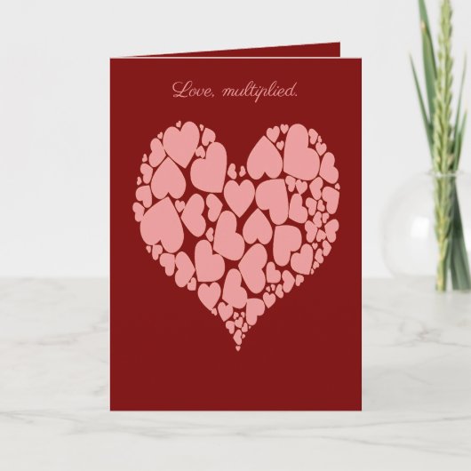  A Heart Of Hearts Romantic Design Monotone Pink Kaart (Voorkant)
