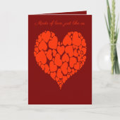A Heart Of Hearts Romantic Design Monotone Red Kaart (Voorkant)