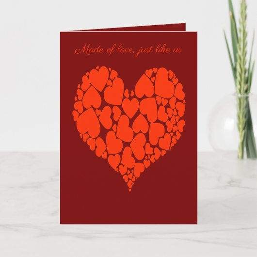 A Heart Of Hearts Romantic Design Monotone Red Kaart (Voorkant)