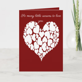 A Heart Of Hearts Romantic Design Monotone White Kaart