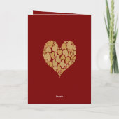  A Heart Of Hearts Romantic Design Pastel Ochre Kaart (Achterkant)