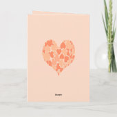 A Heart Of Hearts Romantic Design Pastel Peach Kaart (Achterkant)