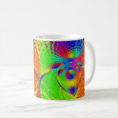 a heart with a psychedelic and colorful style koffiemok (Voorkant rechts)