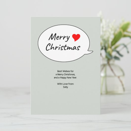 A heartfelt Merry Christmas Feestdagenkaart (Staand voorkant)