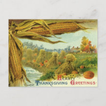 A Hearty Thanksgiving, Indian Corn and Haystacks