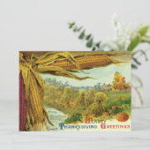 A Hearty Thanksgiving, Indian Corn and Haystacks Kaart (Staand voorkant)