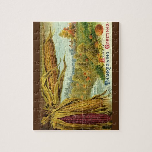 A Hearty Thanksgiving, Indian Corn and Haystacks Legpuzzel (Verticaal)