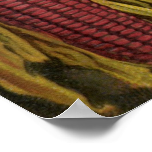 A Hearty Thanksgiving, Indian Corn and Haystacks Poster (Hoek)