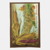 A Hearty Thanksgiving, Indian Corn and Haystacks Theedoek (Verticaal)