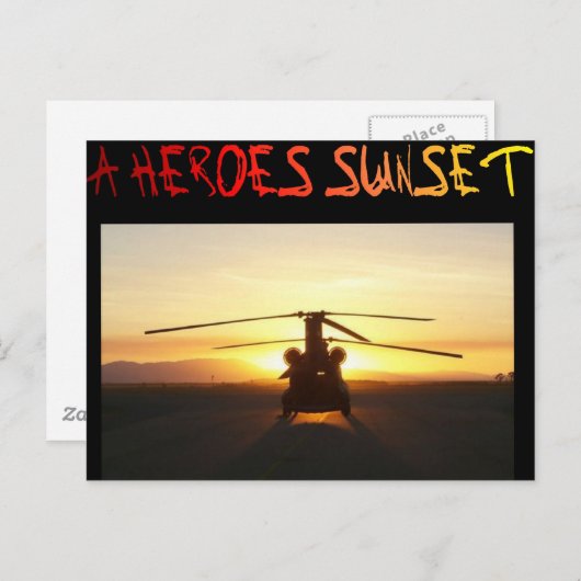 A Heroes Sunset Briefkaart (Voorkant / Achterkant)