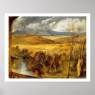 A Highland Landscape, c.1825-35 (olie aan boord) Poster