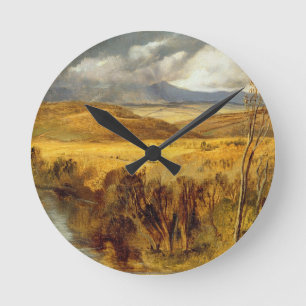 A Highland Landscape, c.1825-35 (olie aan boord) Ronde Klok