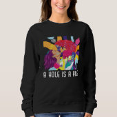 A Hole Is A Hole Bisexual Rainbow Pride Bisexualit Trui (Voorkant)