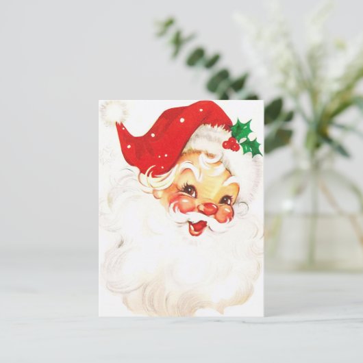 A Holly, Jolly Apple-Cheeked Santa Claus, Deel 1 Briefkaart (Staand voorkant)