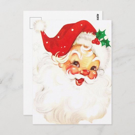 A Holly, Jolly Apple-Cheeked Santa Claus, Deel 1 Briefkaart (Voorkant / Achterkant)