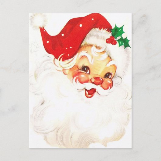 A Holly, Jolly Apple-Cheeked Santa Claus, Deel 1 Briefkaart (Voorkant)