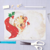 A Holly, Jolly Apple-Cheeked Santa Claus, Deel 1 Tissuepapier (Craft)