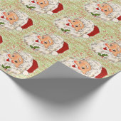 A Holly, Jolly Apple-Cheeked Santa Claus, Deel 2 Cadeaupapier (Hoek)