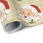 A Holly, Jolly Apple-Cheeked Santa Claus, Deel 2 Cadeaupapier (Rol Hoek)