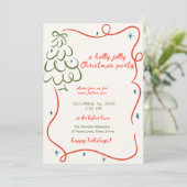 A holly jolly Whimsical christmas party Kaart (Staand voorkant)