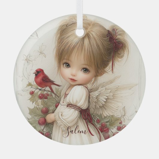 A Holly-Touched Moment of Magic Glas Ornament (Voorkant)