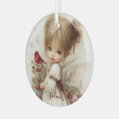 A Holly-Touched Moment of Magic Glas Ornament (Voorkant links)