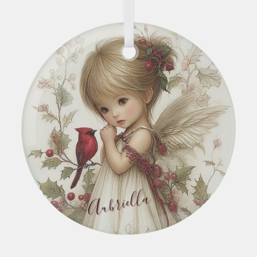 A Holly-Touched Moment of Magic Glas Ornament (Voorkant)