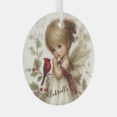 A Holly-Touched Moment of Magic Glas Ornament (Voorkant Rechts)