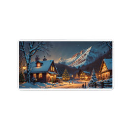 A Home Kerst labels/Sticker Etiket