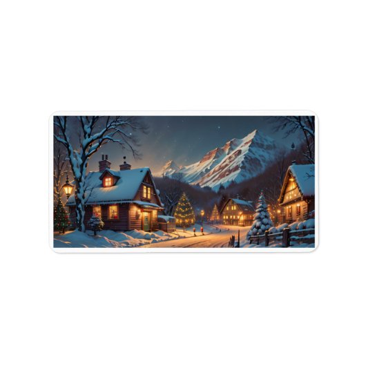 A Home Kerst labels/Sticker Etiket (Voorkant)