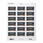 A Home Kerst labels/Sticker Etiket (Full Sheet)