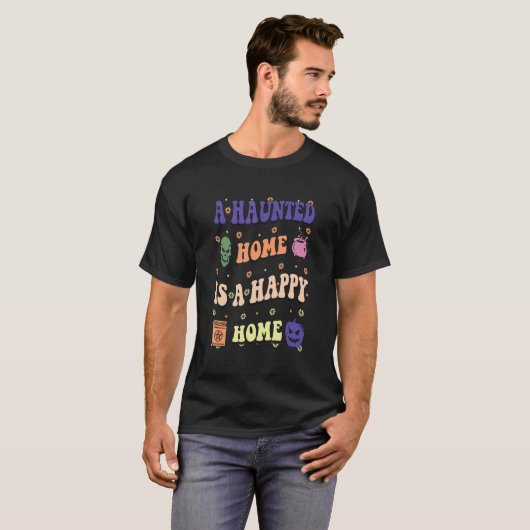 A Home Of Werewolf Witch Little Monsters 2 Groovy T-shirt (Voorkant volledig)