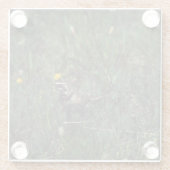 A Horned Lark Glazen Onderzetter (Achterkant)