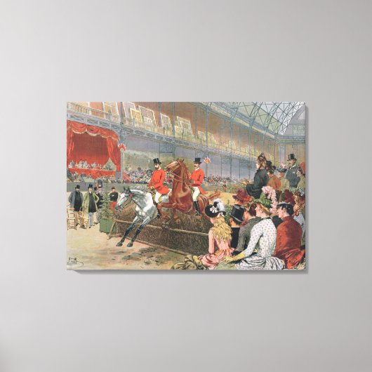 A Horse Race, 1886 Canvas Afdruk (Voorkant)