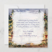 A Horse Ranch Country Christmas Feestdagenkaart (Achterkant)