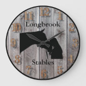 A Horses Love 3  Barnwood Styled Grote Klok (Voorkant)