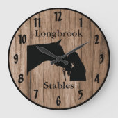 A Horses Love 4  Barnwood Styled Grote Klok (Voorkant)