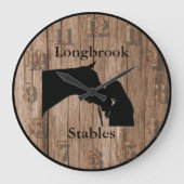 A Horses Love 6  Barnwood Styled Grote Klok (Voorkant)