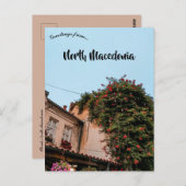 A House and Flowers in North Macedonia Briefkaart (Voorkant / Achterkant)