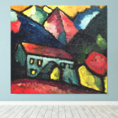 A House in the Mountains, c.1912 Canvas Afdruk (Insitu (Houten vloer))