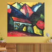 A House in the Mountains, c.1912 Canvas Afdruk (Insitu (Woonkamer))