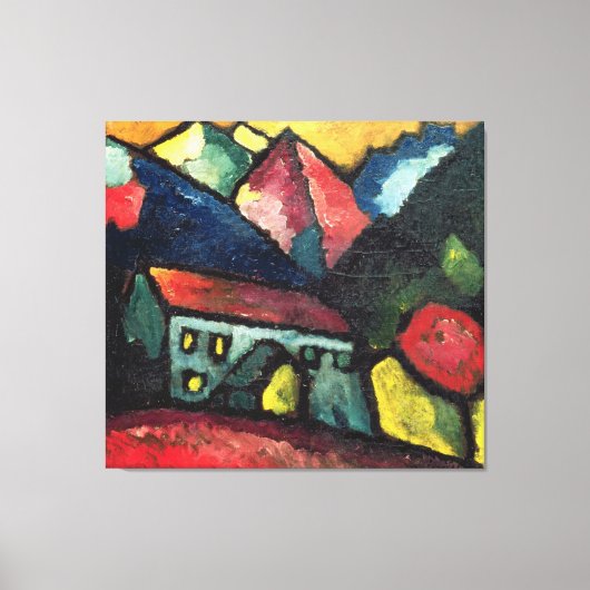 A House in the Mountains, c.1912 Canvas Afdruk (Voorkant)