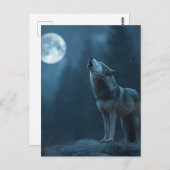 A Howling Wolf Briefkaart (Voorkant / Achterkant)