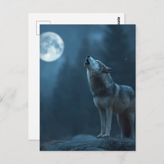 A Howling Wolf Briefkaart (Voorkant / Achterkant)