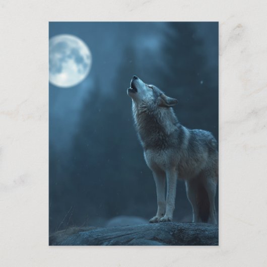A Howling Wolf Briefkaart (Voorkant)